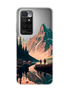 Прозорий чохол для Xiaomi Redmi 10 :: Човен. Пейзаж (принт 246)