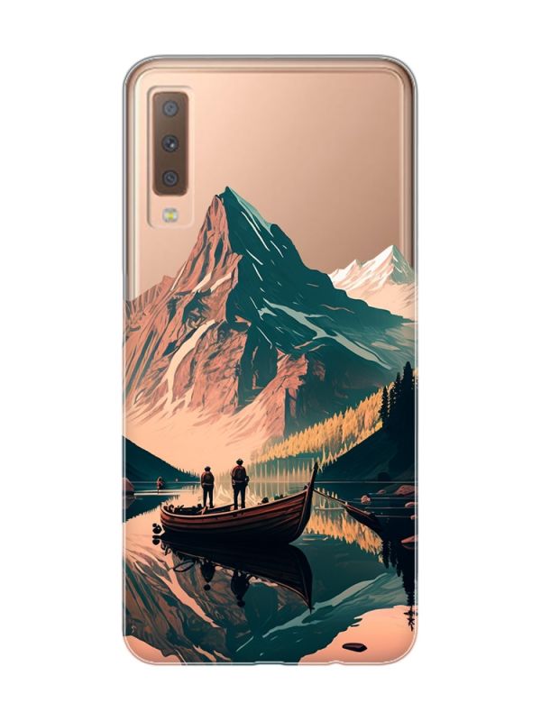 Прозорий чохол на Samsung Galaxy A7(2018) A750 :: Човен. Пейзаж (принт 246)