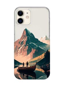 Прозорий чохол на iPhone 12 mini :: Човен. Пейзаж (принт 246)