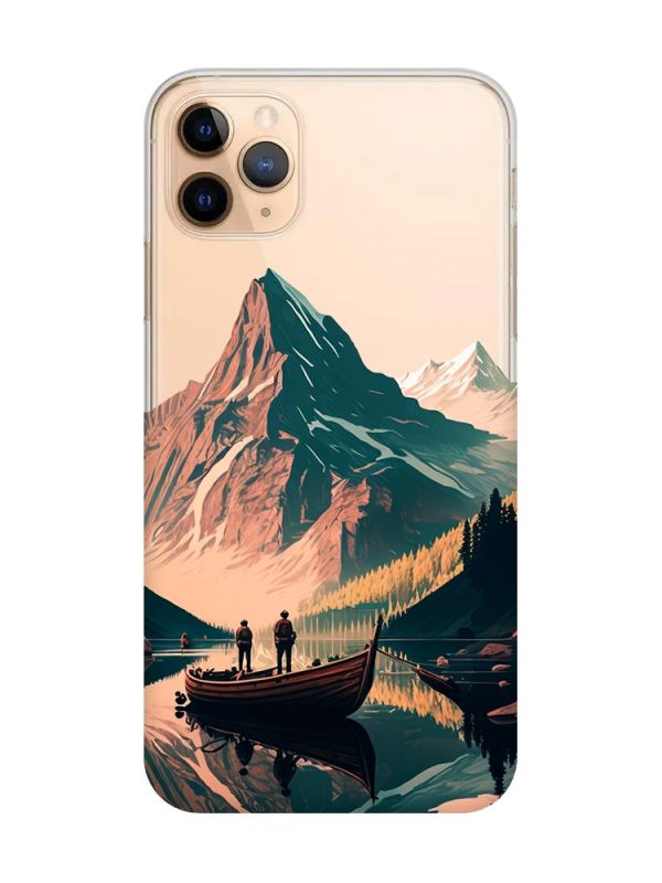 Прозорий чохол на iPhone 11 Pro Max (6,5) :: Човен. Пейзаж (принт 246)
