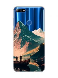 Прозорий чохол на Huawei Y7 2018 / Y7 prime 2018 :: Човен. Пейзаж (принт 246)