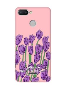 Матовий рожевий чохол на Xiaomi Redmi 6 Тюльпани (принт 265)