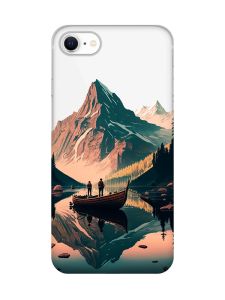 Прозорий чохол на iPhone SE 2020 :: Човен. Пейзаж (принт 246)