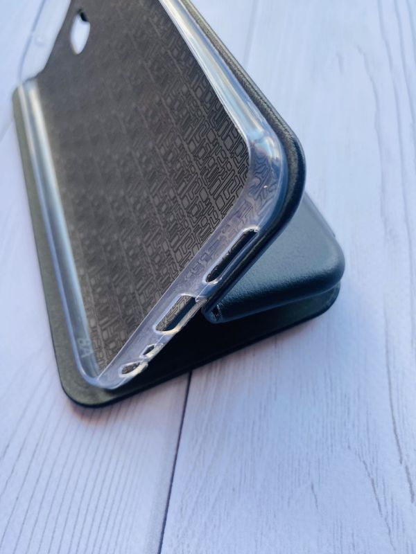 Чохол-книжка з малюнком для Xiaomi Redmi 8A Чорний; Лама біла (принт 94)