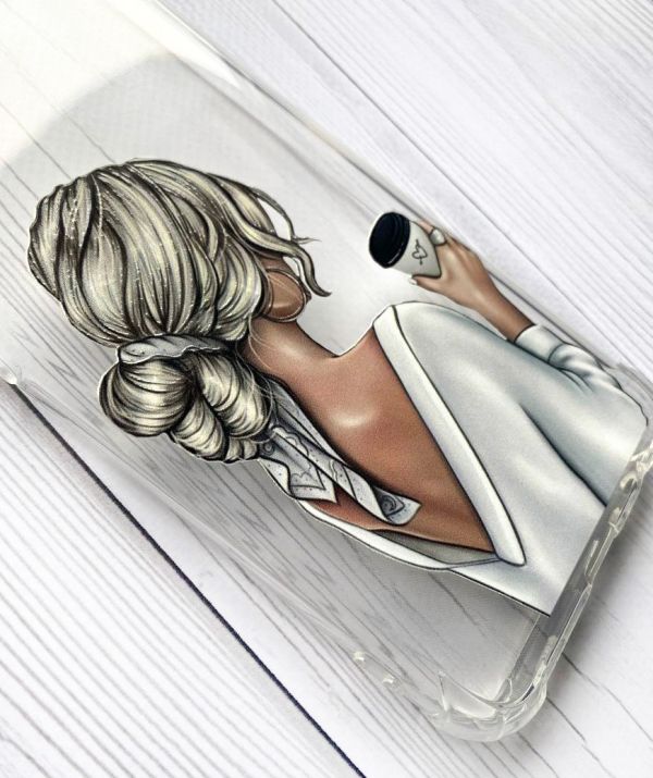 Чохол із потовщеними кутами на Samsung Galaxy A04s/A13 5G Дівчина з латте (принт 227)
