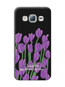 Матовий чорний чохол на Samsung Galaxy J3 / J310 Тюльпани (принт 265)