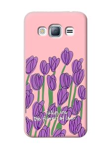 Матовий рожевий чохол на Samsung Galaxy J3 / J310 Тюльпани (принт 265)