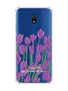 Чохол з потовщеними кутами на Xiaomi Redmi 8A Тюльпани (принт 265)