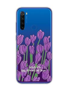 Прозорий чохол на Xiaomi Redmi Note 8T Тюльпани (принт 265)