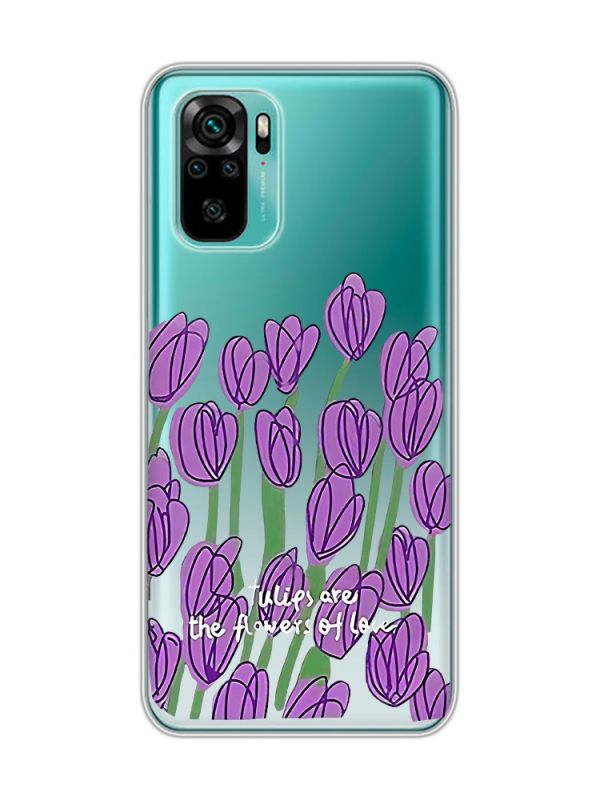 Прозорий чохол на Xiaomi Redmi Note 10 / Note 10s  Тюльпани (принт 265)