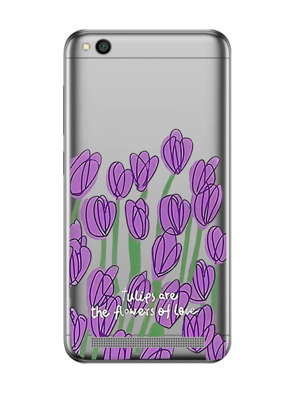 Прозорий чохол на Xiaomi Redmi 5A Тюльпани (принт 265)
