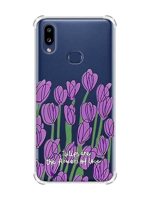 Чохол з потовщеними кутами на Samsung Galaxy A10s/A107 Тюльпани (принт 265)