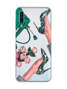 Прозорий чохол на Samsung Galaxy A50 (2019) A505 :: Туфельки і квіти (принт 225)