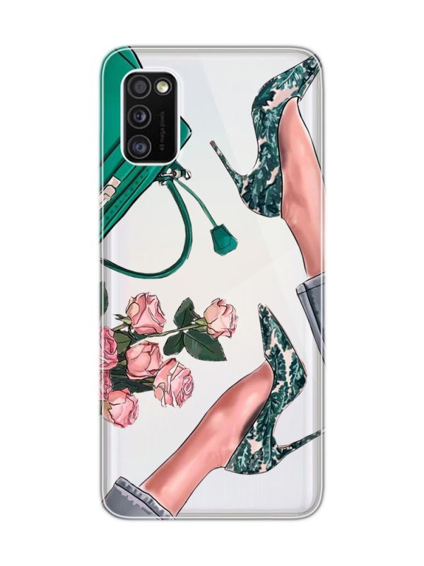 Прозорий чохол на Samsung Galaxy A41 :: Туфельки і квіти (принт 225)