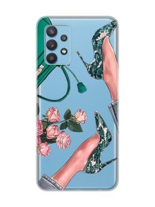 Прозорий чохол на Samsung Galaxy A32 :: Туфельки і квіти (принт 225)