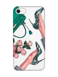 Прозорий чохол для iPhone 7, 8 :: Туфельки і квіти (принт 225)