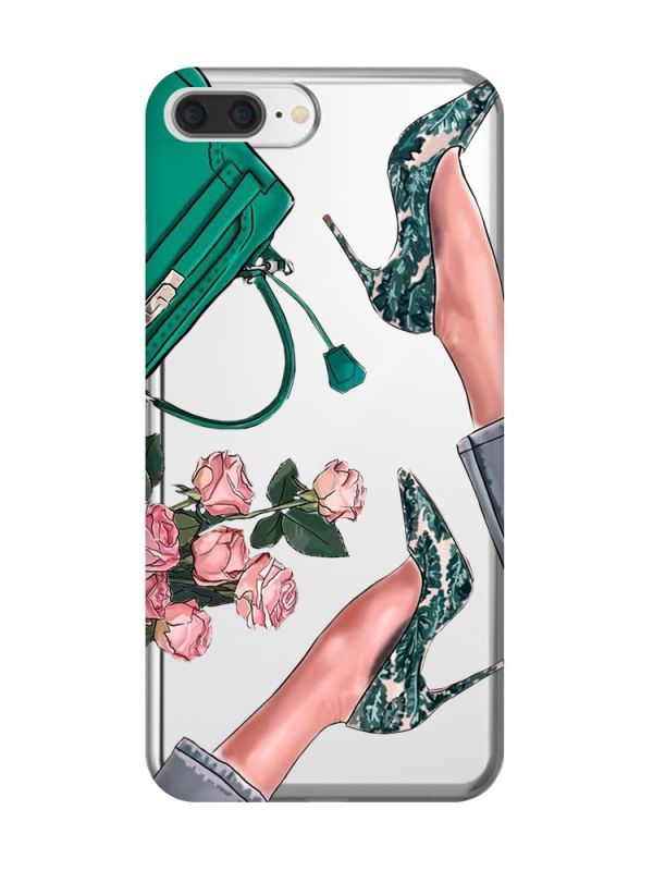 Прозорий чохол на iPhone 7 Plus/8 Plus :: Туфельки і квіти (принт 225)