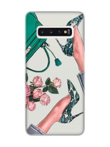 Прозорий чохол на Samsung Galaxy S10 :: Туфельки і квіти (принт 225)