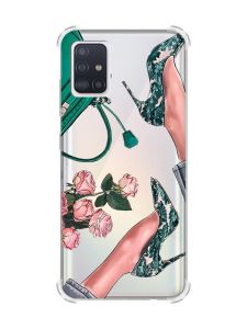 Чохол з потовщеними кутами на Samsung Galaxy A71 / A715 :: Туфельки і квіти (принт 225)