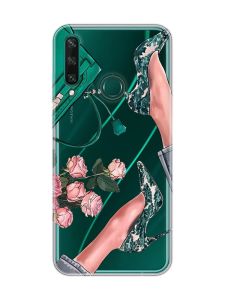 Прозорий чохол на Huawei Y6p :: Туфельки і квіти (принт 225)