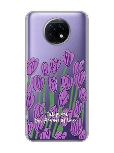 Прозорий чохол на Xiaomi Redmi Note 9T/Redmi Note 9 5G :: Тюльпани (принт 265)