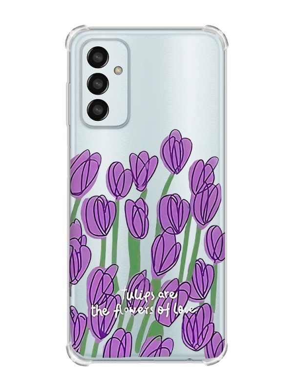 Чохол із потовщеними кутами на Samsung Galaxy M13 4G :: Тюльпани (принт 265)