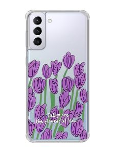 Чохол з потовщеними кутами на Samsung Galaxy S21 Plus :: Тюльпани (принт 265)