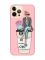 Матовий рожевий чохол на Apple iPhone 12 Pro Max Дівчина на каві (принт 228)