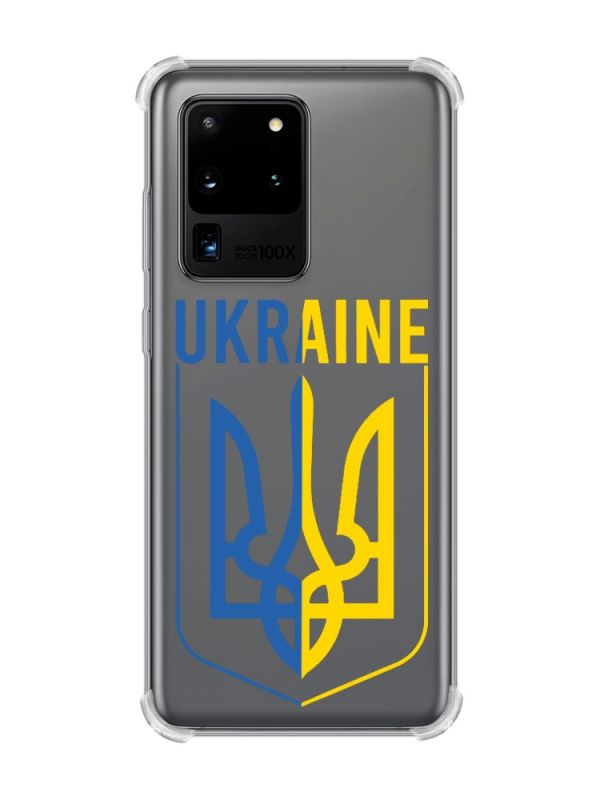 Чохол з потовщеними кутами на Samsung Galaxy S20 Ultra Тризуб (принт 254)