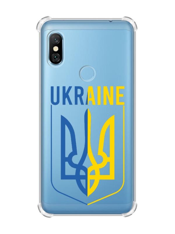 Чохол з потовщеними кутами на Xiaomi Redmi Note 6 Pro Тризуб (принт 254)