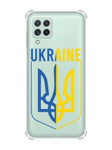 Чохол з потовщеними кутами на Samsung Galaxy A22 4G/M32/M22 Тризуб (принт 254)