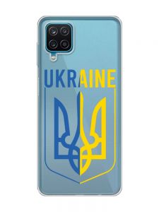 Прозорий чохол на Samsung A12 4G Тризуб (принт 254)
