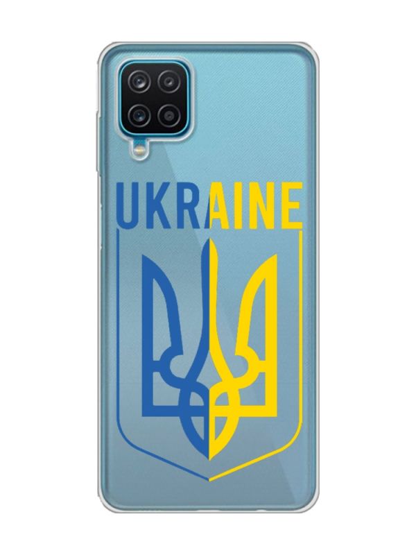 Прозорий чохол на Samsung A12 4G Тризуб (принт 254)