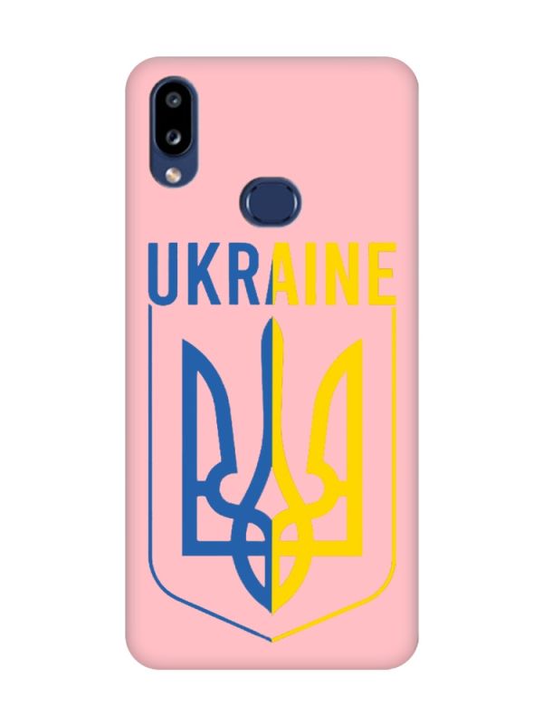 Матовий рожевий чохол на Samsung Galaxy A10ѕ A107 Тризуб (принт 254)