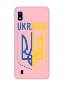 Матовий рожевий чохол на Samsung Galaxy A10 (2019) A105 Тризуб (принт 254)