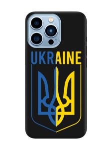 Матовий чорний чохол на Apple iPhone 13 Pro Max Тризуб (принт 254)