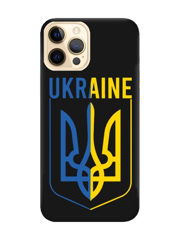Матовий чорний чохол на Apple iPhone 12 Pro Max Тризуб (принт 254)