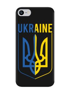 Матовий чорний чохол на iPhone 7 / 8 Тризуб (принт 254)