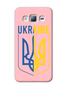 Матовий рожевий чохол на Samsung Galaxy J3 / J310 Тризуб (принт 254)