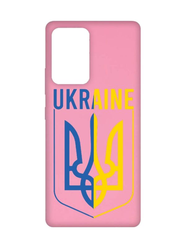 Матовий рожевий чохол на Samsung Galaxy A52 Тризуб (принт 254)