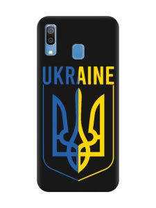 Матовий чорний чохол на Samsung Galaxy A30 (2019) / A20 (2019) Тризуб (принт 254)