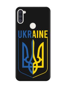 Матовий чорний чохол на Samsung Galaxy A11 Тризуб (принт 254)