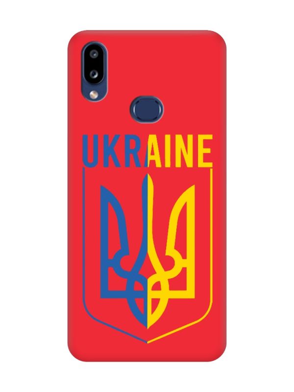 Матовий червоний чохол на Samsung Galaxy A10ѕ A107 Тризуб (принт 254)