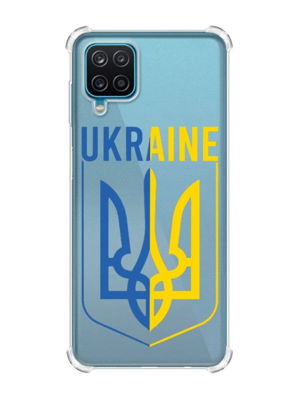 Чохол з потовщеними кутами на Samsung A12 4G Тризуб (принт 254)