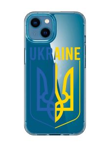 Прозорий чохол для iPhone 13 mini Тризуб (принт 254)