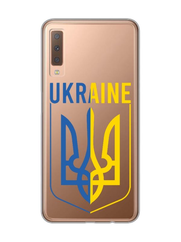 Прозорий чохол на Samsung Galaxy A7(2018) A750 Тризуб (принт 254)