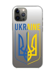 Прозорий чохол на iPhone 12 Pro Max Тризуб (принт 254)