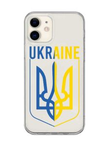 Прозорий чохол на iPhone 12 mini Тризуб (принт 254)