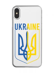 Прозорий чохол на iPhone X / XS Тризуб (принт 254)