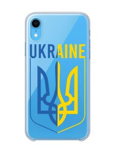 Прозорий чохол на iPhone XR Тризуб (принт 254)